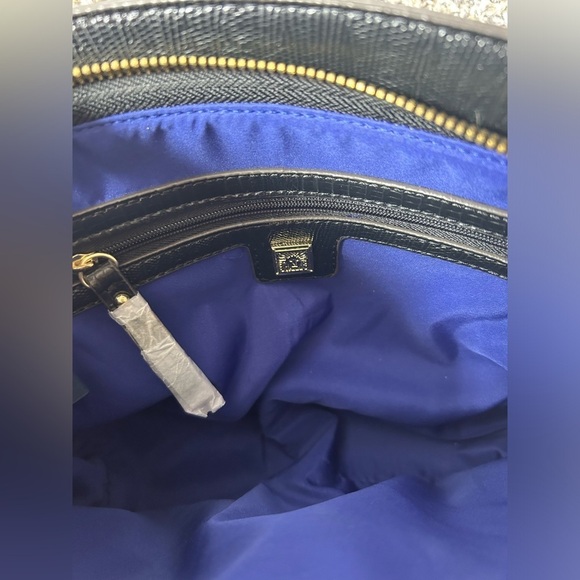 NWOT Anne Klein black and gold with animal print shoulder purse - Picture 8 of 13